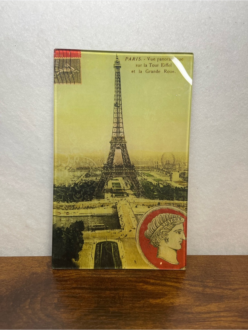 RARE Soicher Marin "Working Title" Glass Decoupage Tray